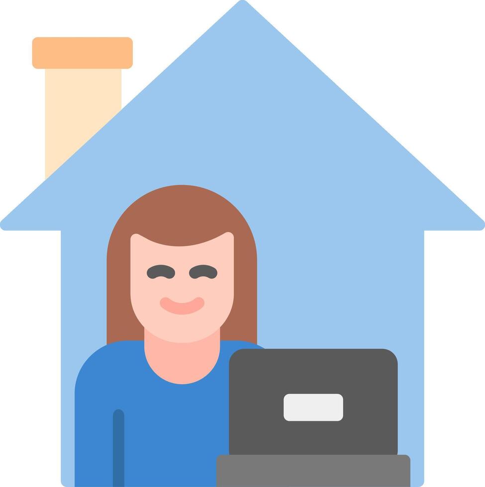 Work From Home Icon Design Symbol vector