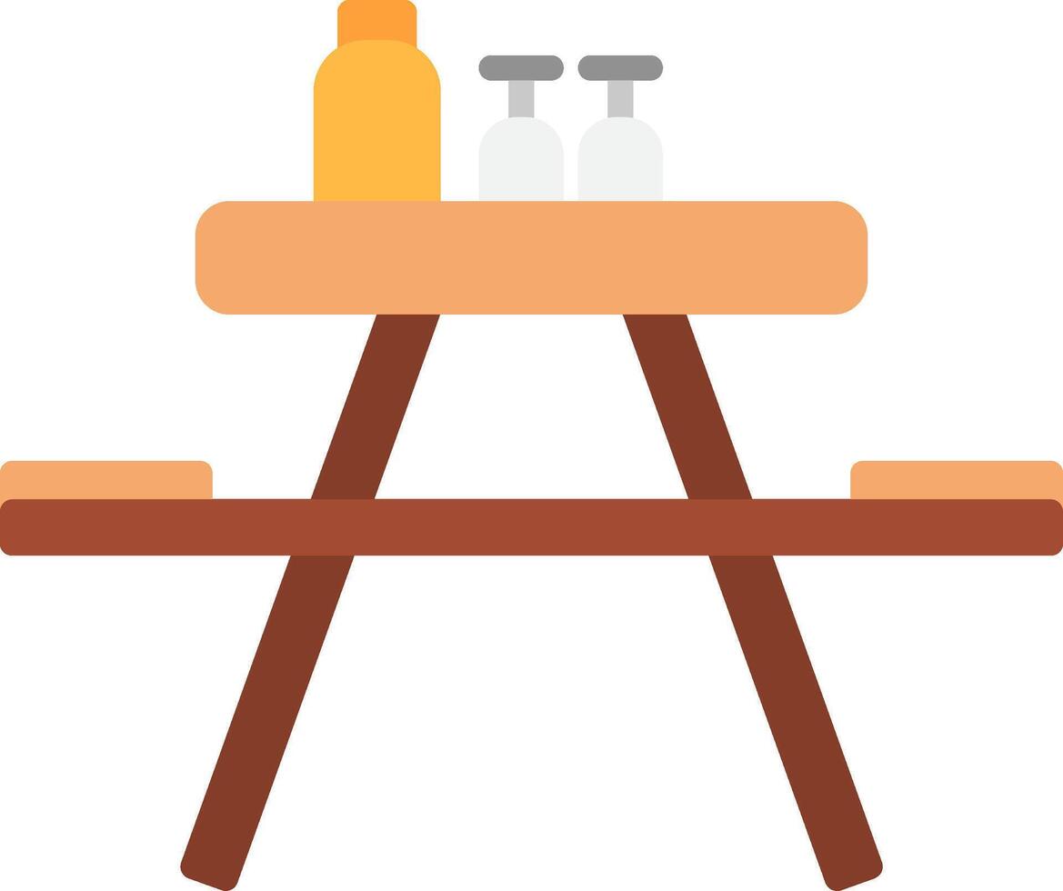 Picnic Table Icon Design Symbol vector