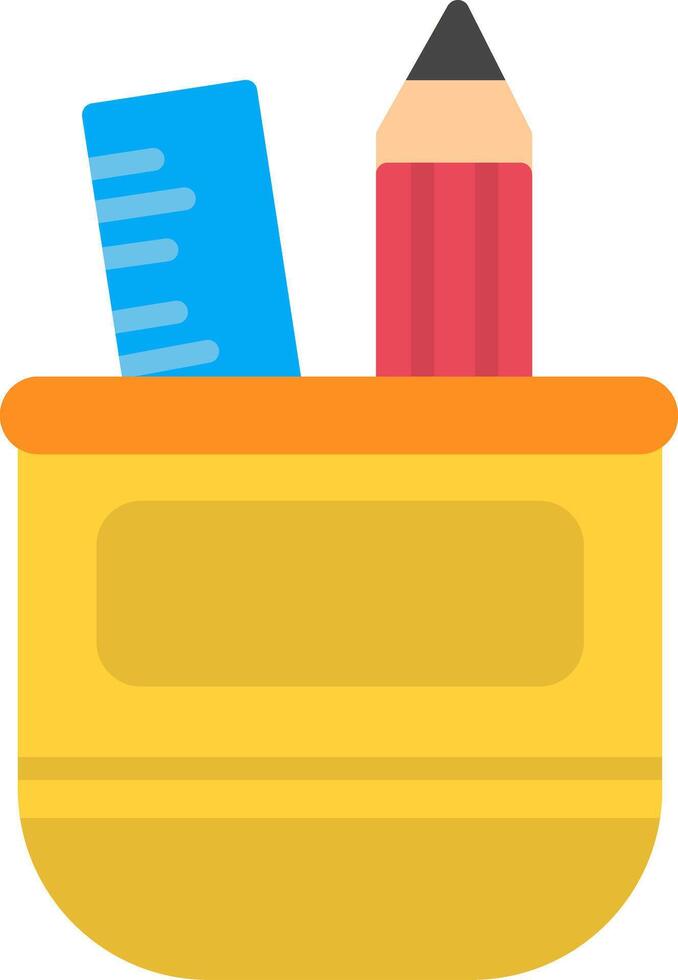 Pencil Case Icon Design Symbol vector
