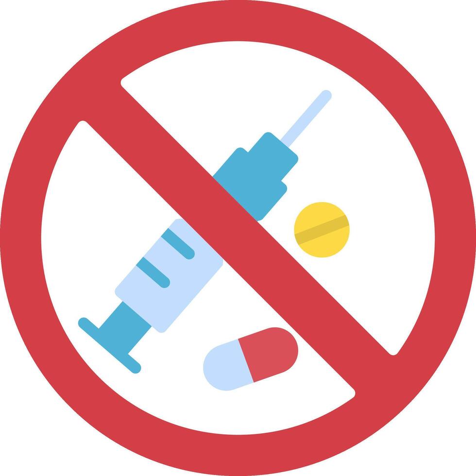 No Drugs Icon Design Symbol vector