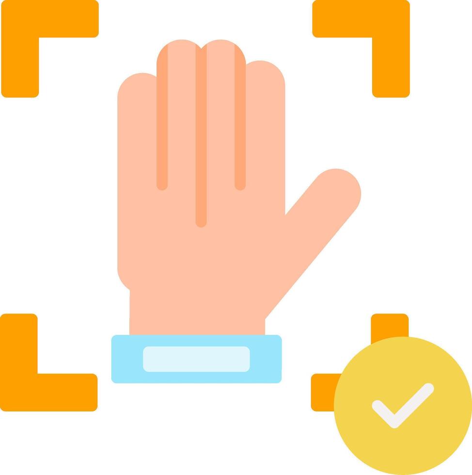 Hand Recognition Icon Design Symbol vector