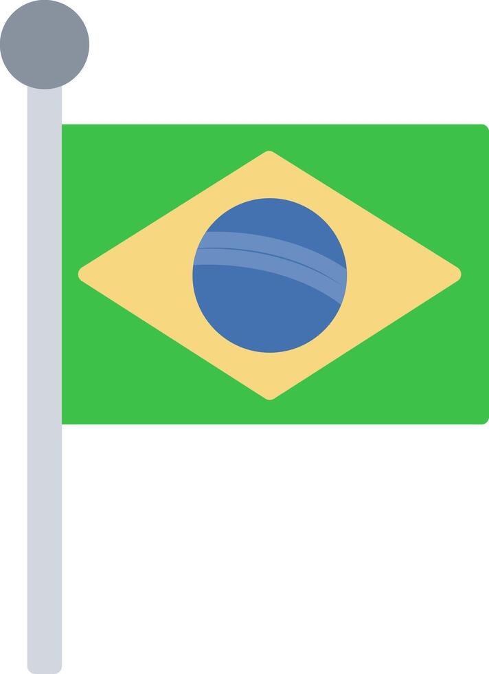 Brazil Flag Icon Design Symbol vector