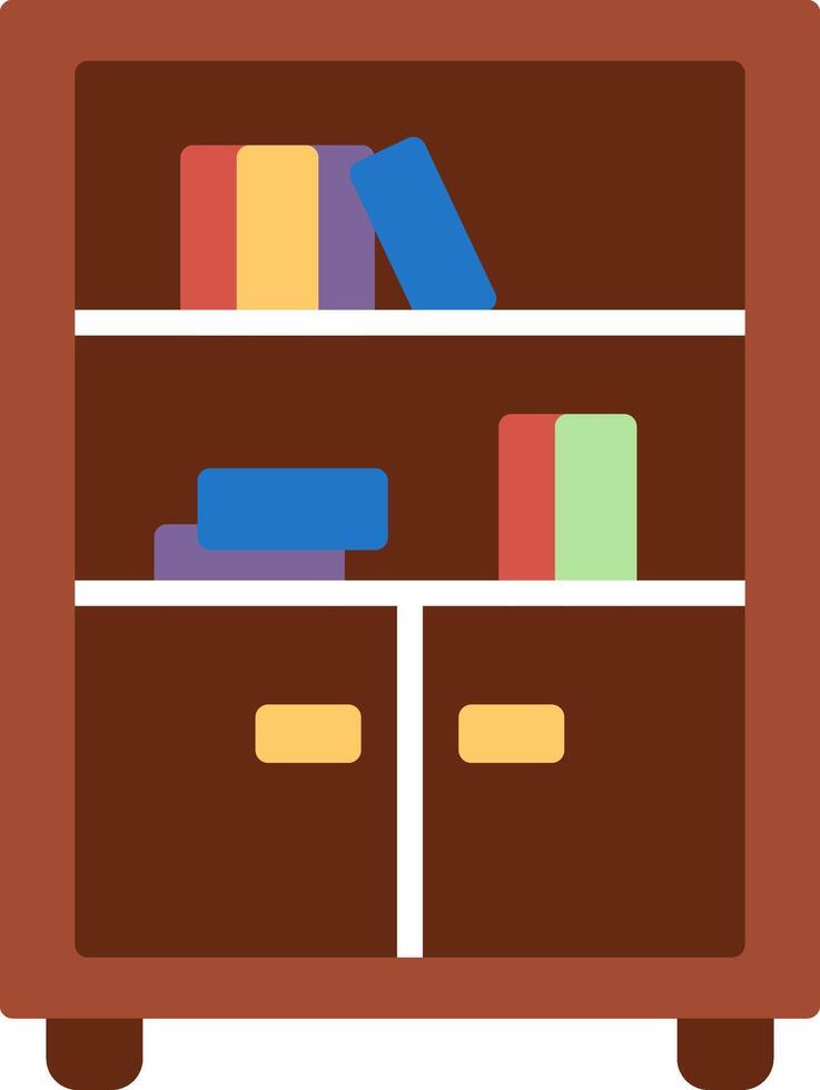 Bookshelf Icon Design Symbol vector