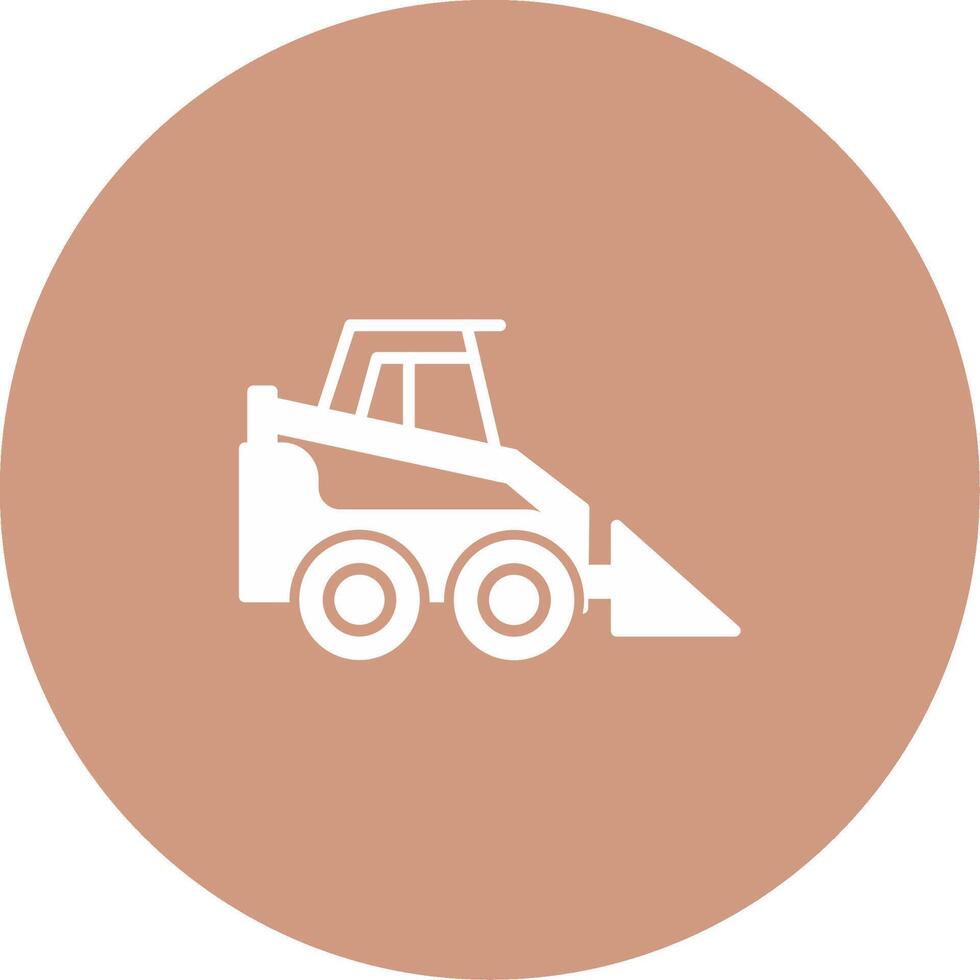 Skid Steer Loader Icon Design Symbol vector