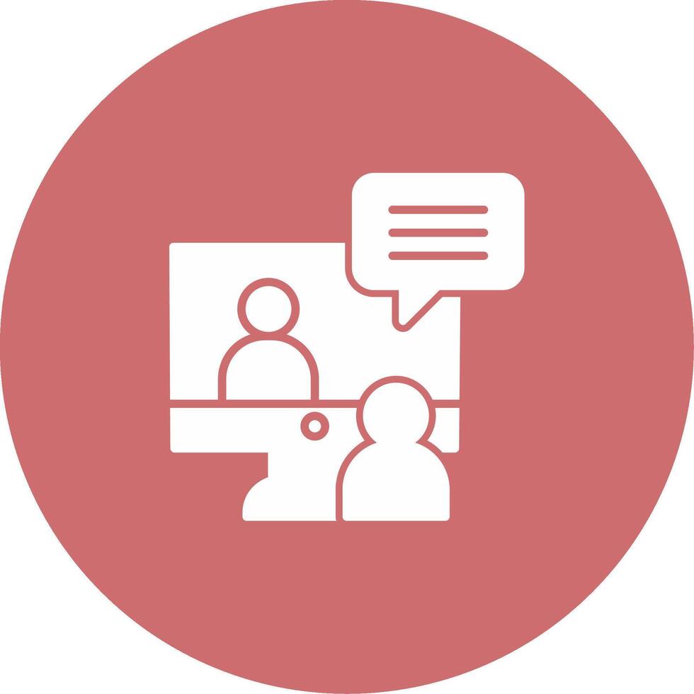 Online Interview Icon Design Symbol vector
