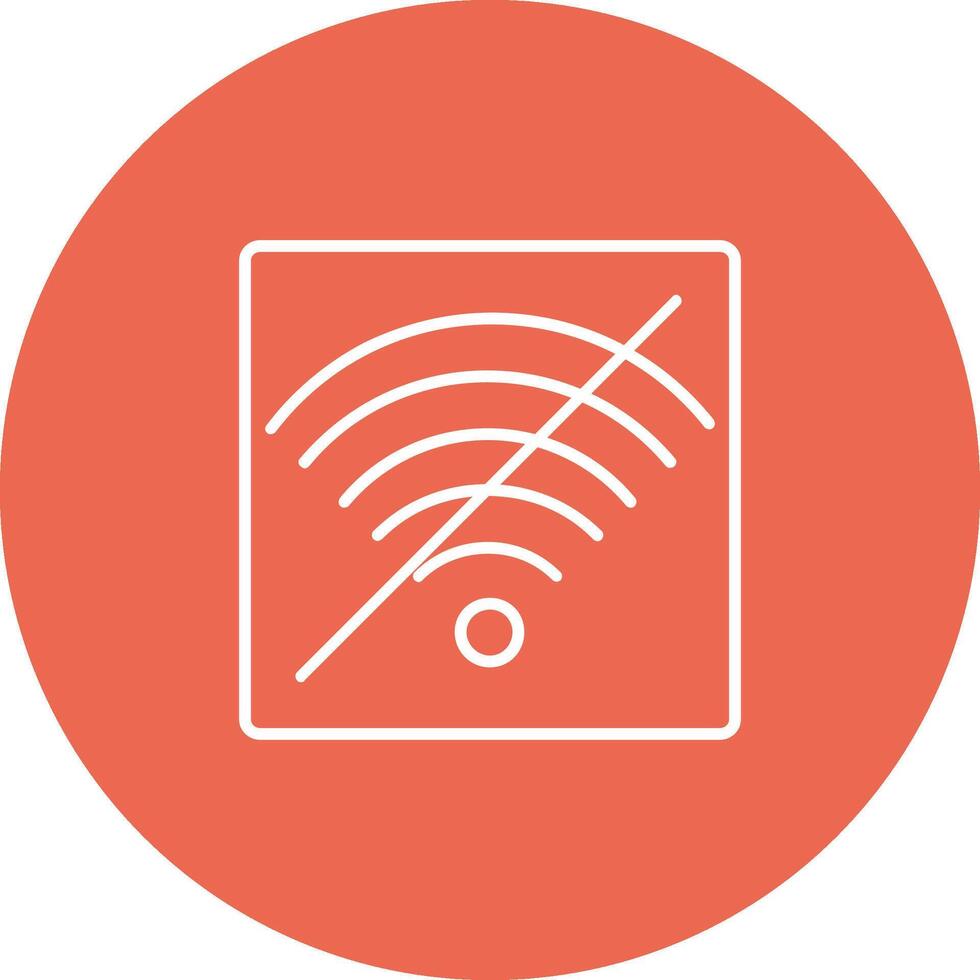No Wifi Icon Design Symbol vector