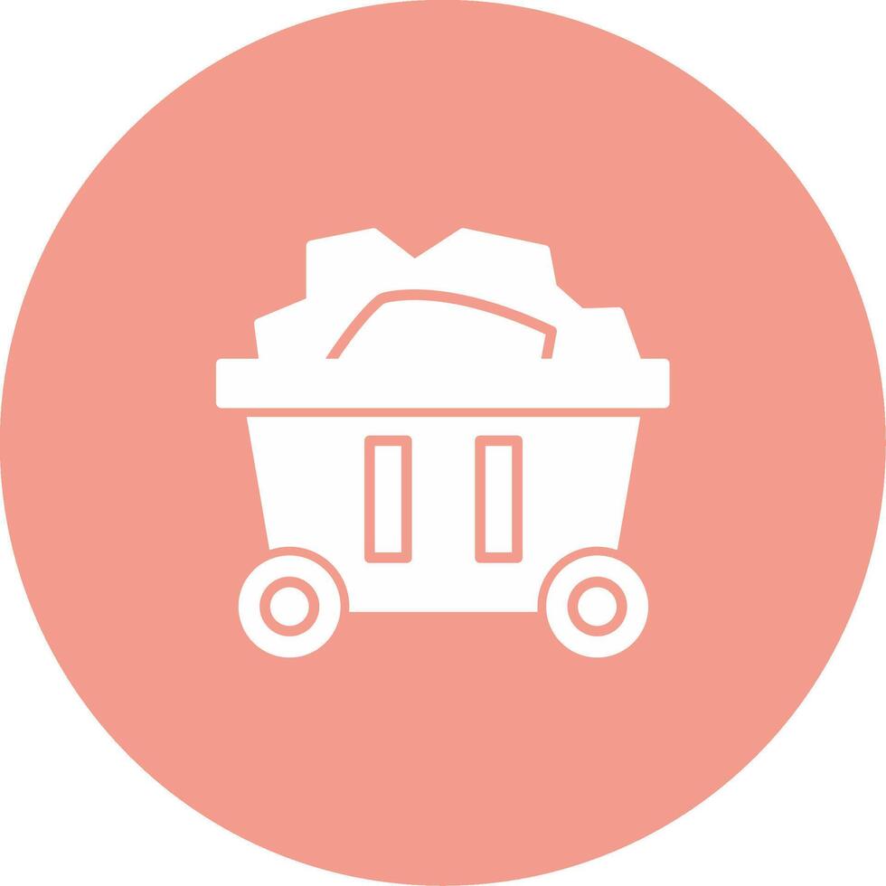 Mining Cart Icon Design Symbol vector