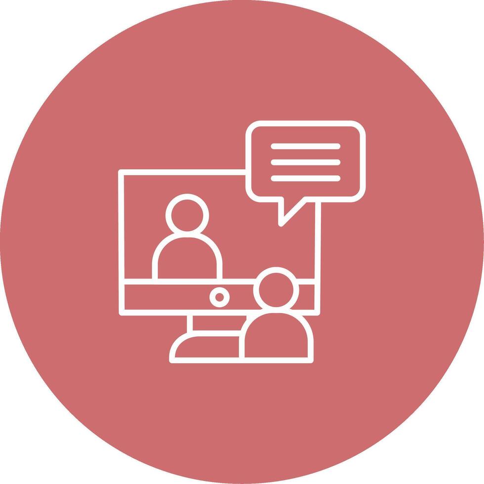 Online Interview Icon Design Symbol vector