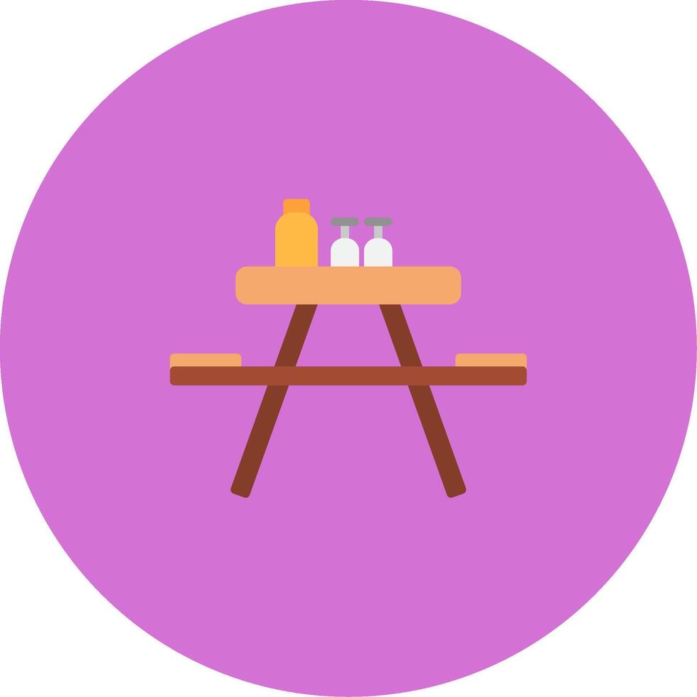 Picnic Table Icon Design Symbol vector