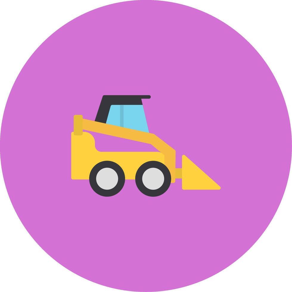 Skid Steer Loader Icon Design Symbol vector