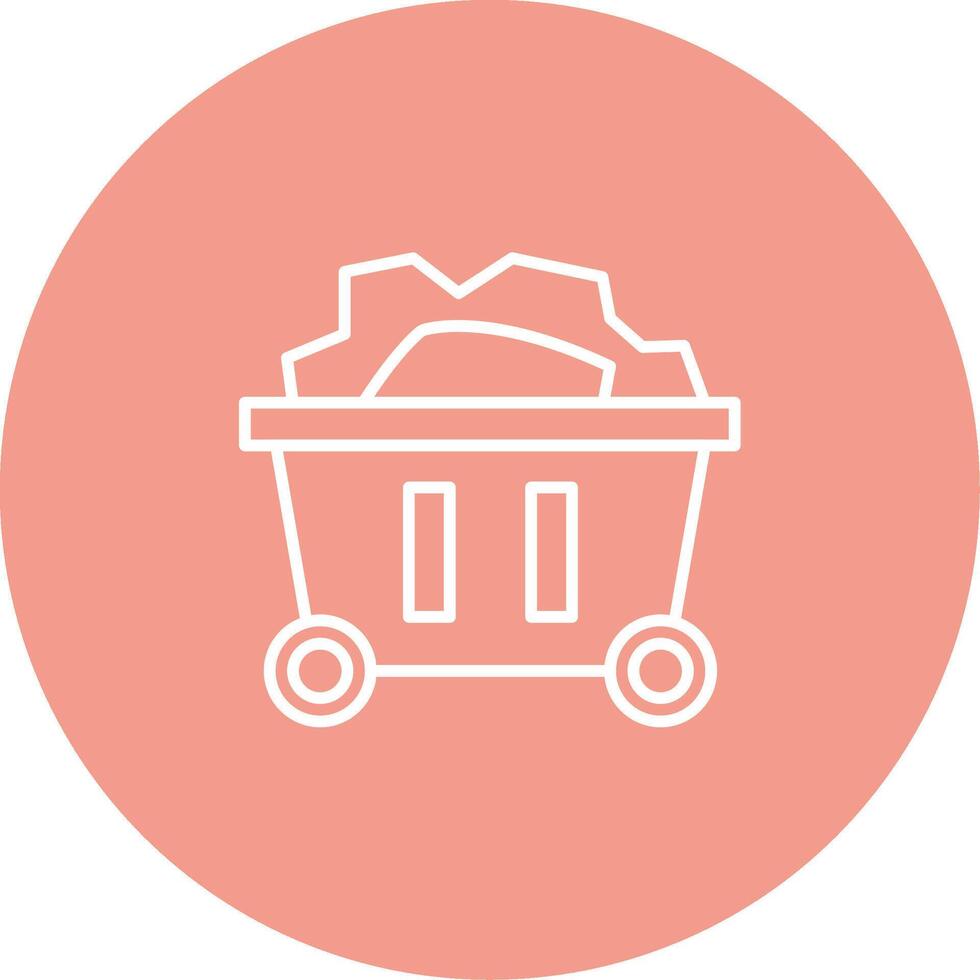 Mining Cart Icon Design Symbol vector