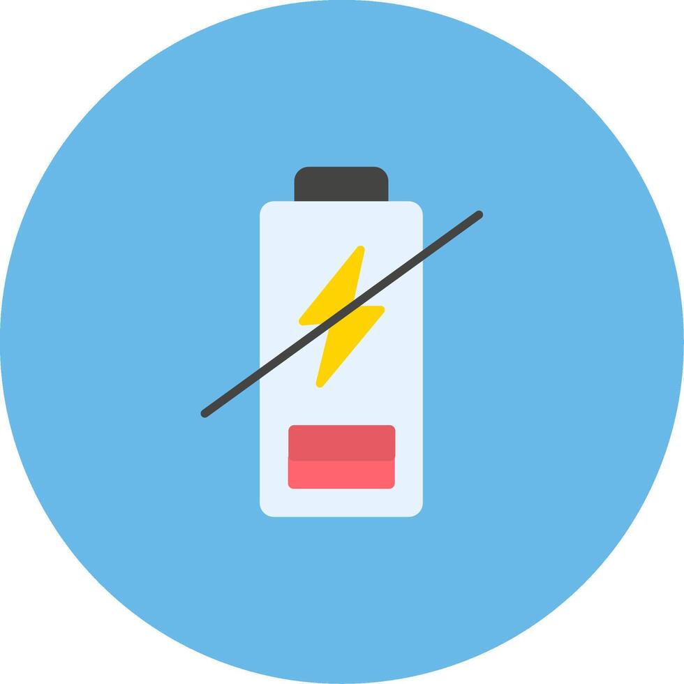 No Battery Icon Design Symbol vector