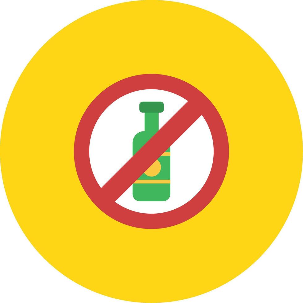 No Alcohol Icon Design Symbol vector