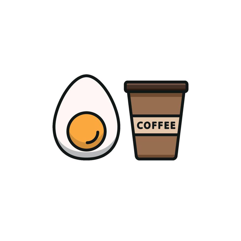 Drink and egg set icon with a timeless look, great for traditional diners or everyday breakfast branding vector