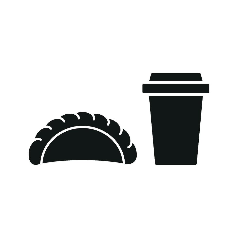 Drink and empanada set icon with classic details, ideal for authentic Latin American food branding vector