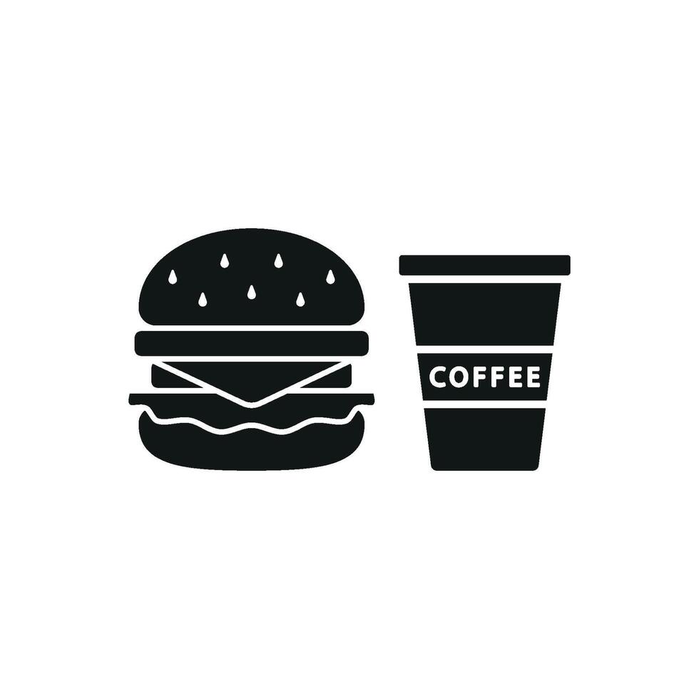 Drink and hamburger set icon with colorful, lively details, great for food events or celebratory promotions vector