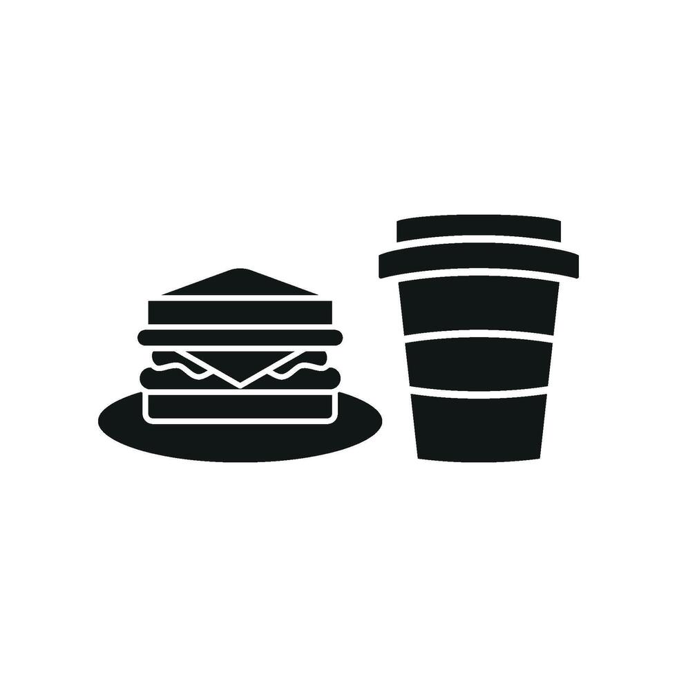 Drink and sandwich set icon featuring vibrant colors and sharp details, perfect for grab-and-go menus or promotions vector