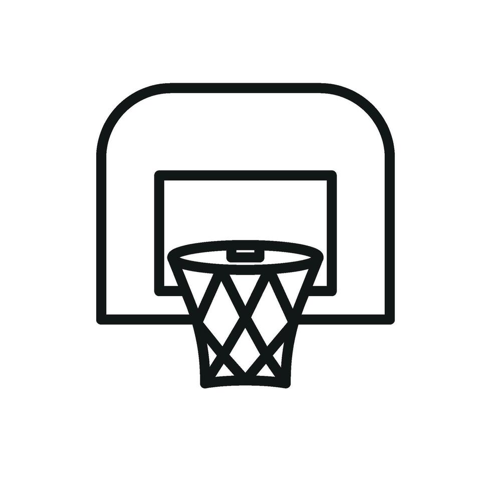 Basketball hoop set icon with bold visuals, designed for a vibrant and engaging look vector