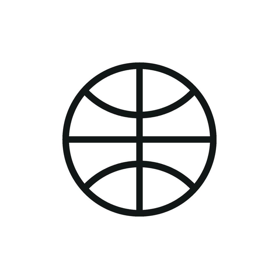 Basketball icon features a dynamic and sporty design, perfect for representing basketball games, sports teams, or athletic events vector