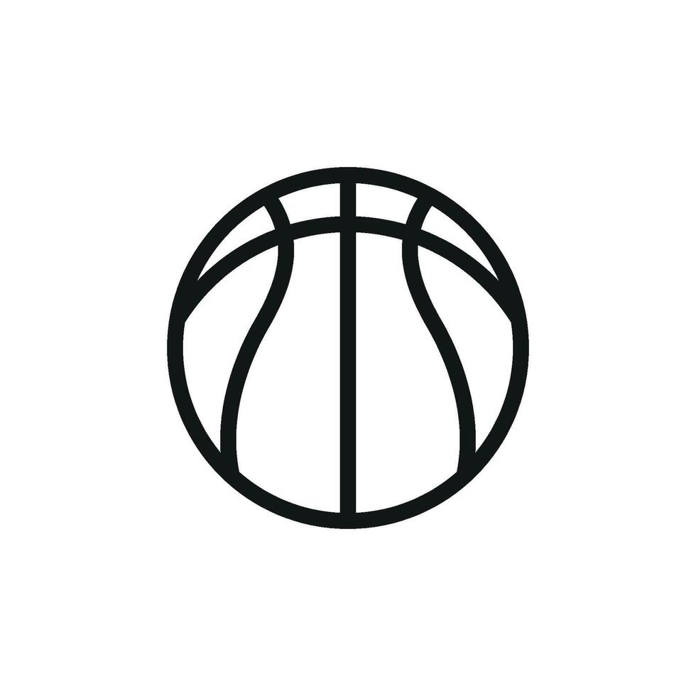 Basketball icon showcases a classic and energetic style, ideal for illustrating basketball competitions, school sports, or fitness activities vector