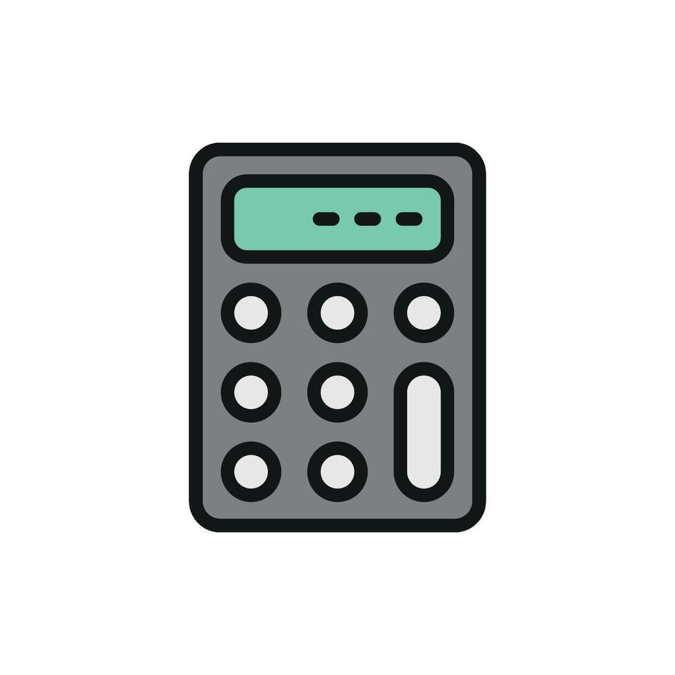 Calculator icon features a clean and straightforward design, perfect for representing basic math functions, accounting, or office work vector