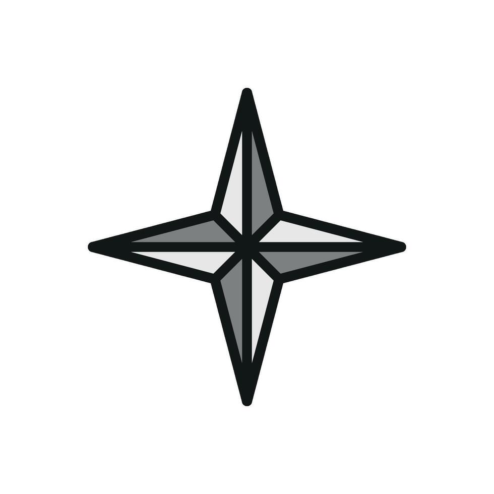 Compass icon embodies a modern and streamlined aesthetic, perfect for illustrating navigation interfaces, digital maps, or geographic exploration vector