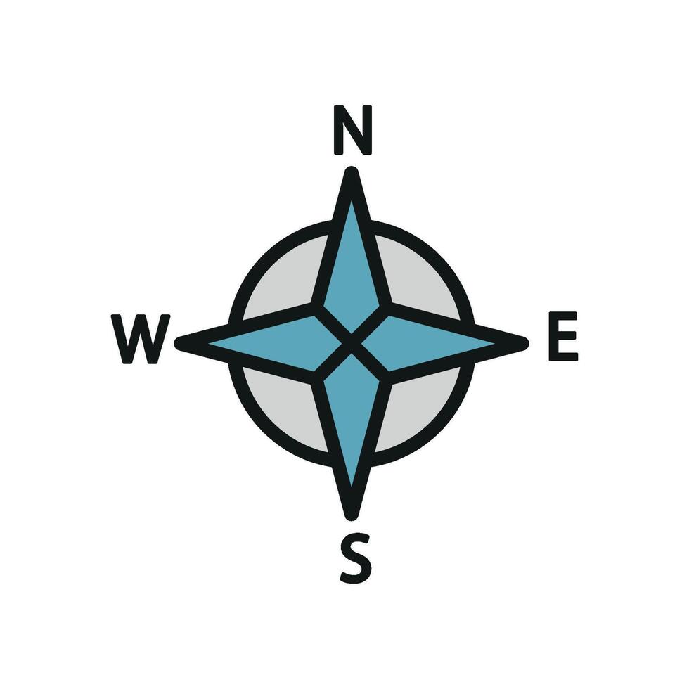 Compass icon features a clean and functional aesthetic, ideal for promoting geographical studies, travel planning, or discovering new places vector