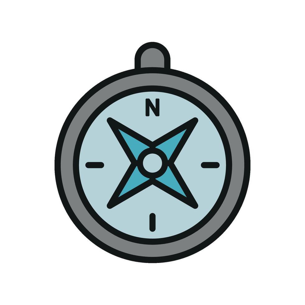 Compass icon features a clean and clear design, ideal for illustrating travel guides, tour planning, or navigating unknown territories vector