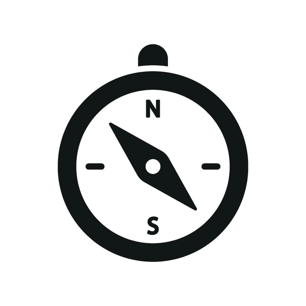 Compass icon embodies a vintage and authentic style, perfect for promoting navigation tools, nautical themes, or historical journeys vector