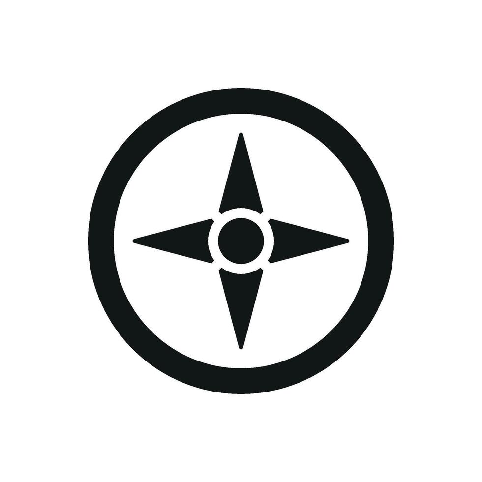 Compass icon delivers a modern and functional look, perfect for visualizing navigation apps, location-based services, or digital maps vector