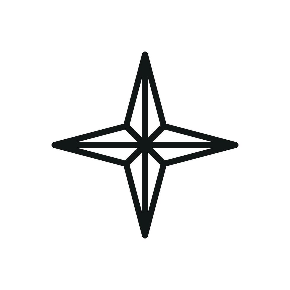 Compass icon showcases a timeless and functional aesthetic, ideal for illustrating travel, outdoor activities, or journey planning vector