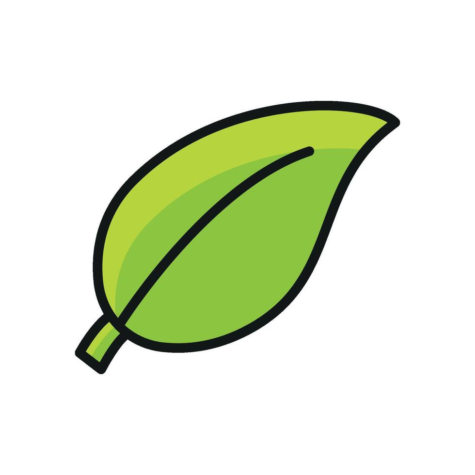 Leaf icon highlights a balanced and symmetrical aesthetic, great for illustrating fresh produce, organic food, or sustainable agriculture vector