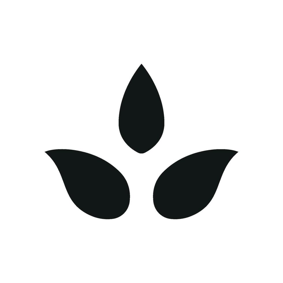 Leaf icon showcases a delicate and soothing design, perfect for visualizing natural growth, renewal, or plant-based lifestyles vector