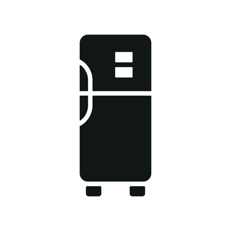 Refrigerator icon embodies a dynamic and approachable look, ideal for visualizing family kitchens, daily routines, or healthy eating habits. vector