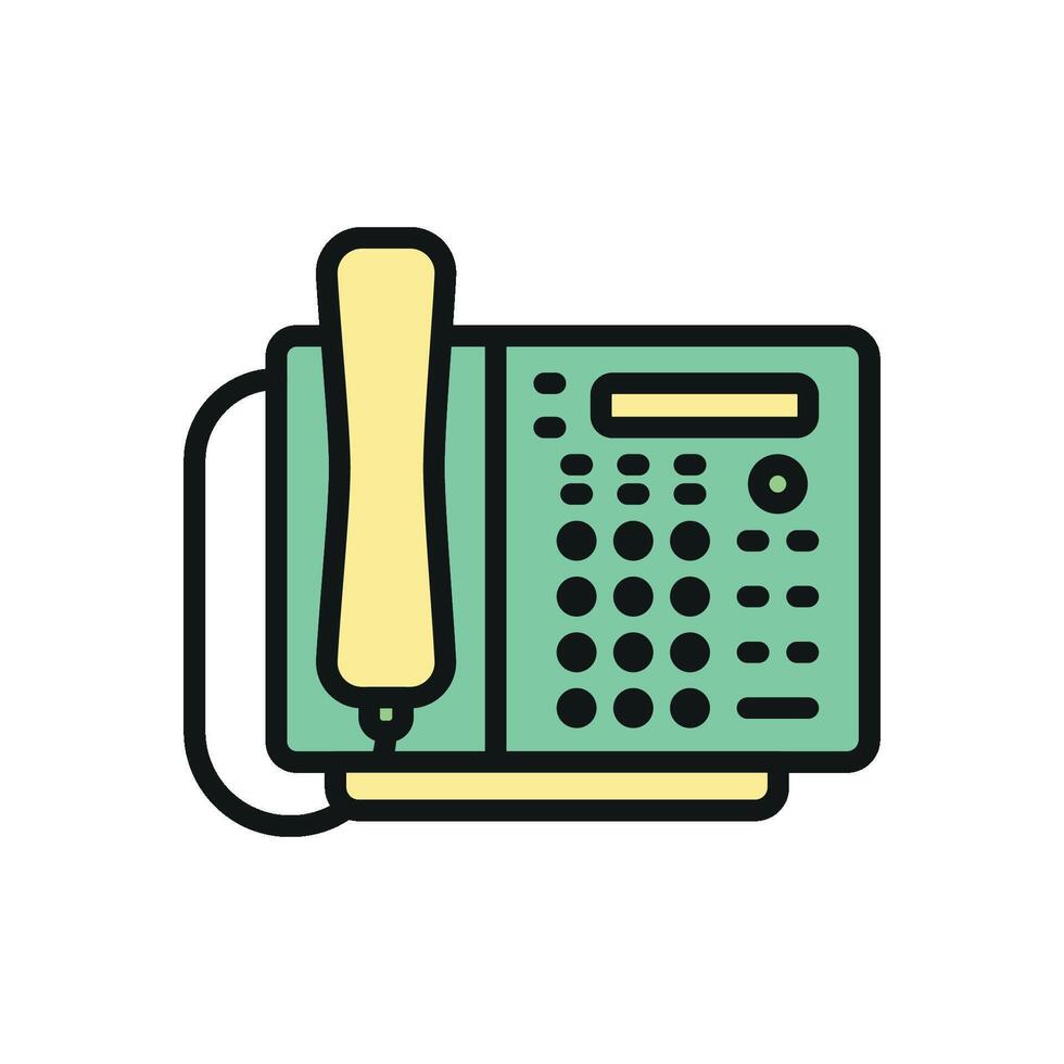 Telephone icon embodies a fresh and straightforward look, perfect for illustrating everyday conversations, community outreach, or local businesses vector