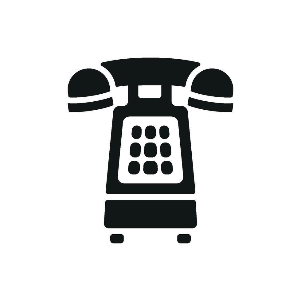 Telephone icon delivers a polished and versatile style, ideal for representing call centers, personal contact, or reliable connections vector