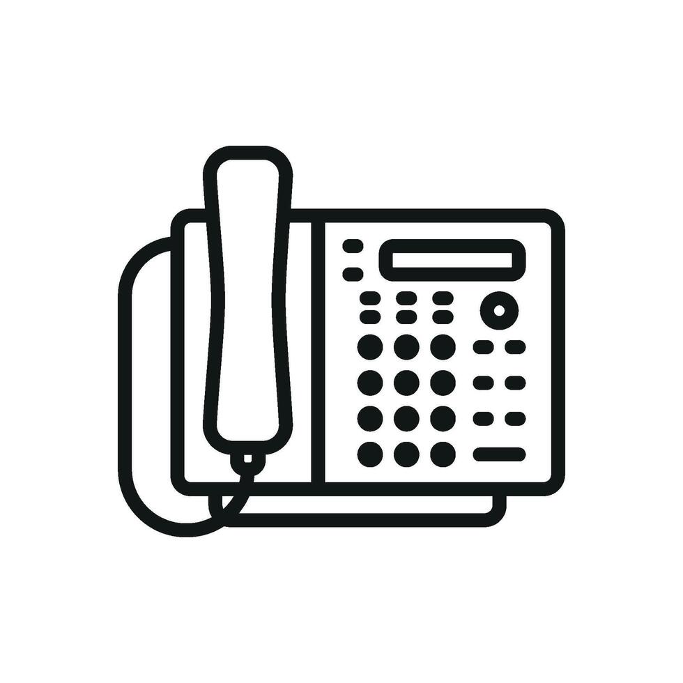 Telephone icon showcases a classic and timeless design, perfect for representing communication, customer service, or retro themes vector