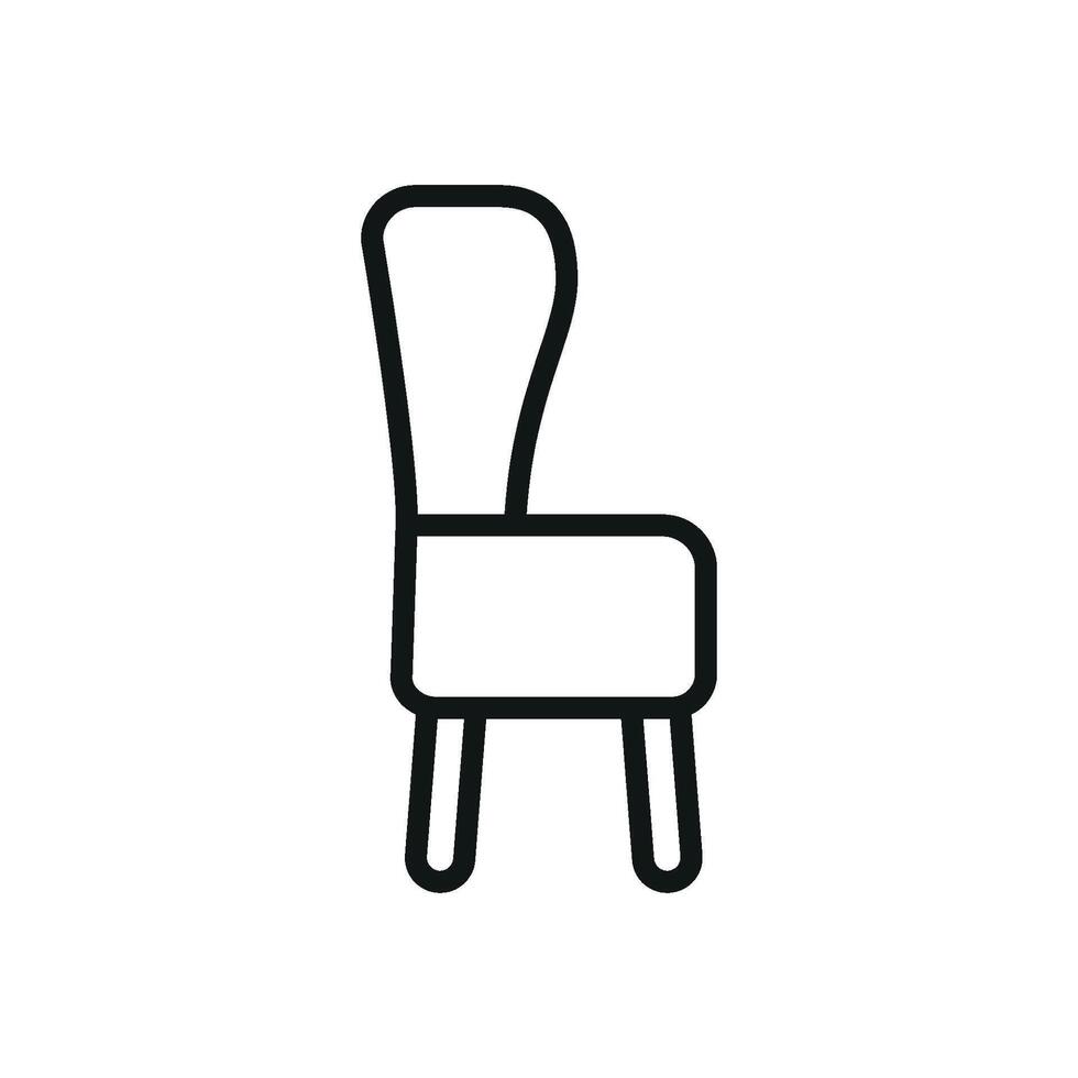 Wing chair icon features a cozy and inviting look, perfect for representing comfort, home decor, or warm living spaces vector
