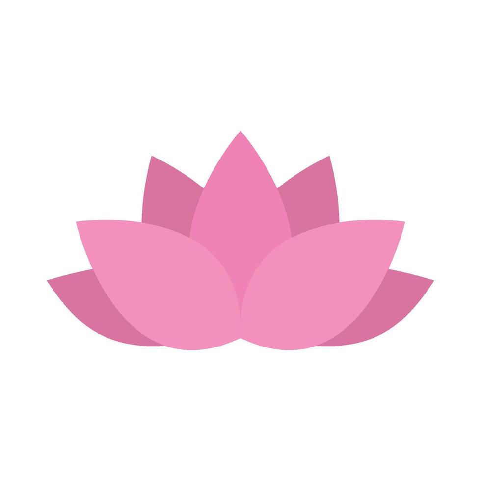 Lotus icon features a symbolic and elegant design, ideal for visualizing spiritual connections, purity, or floral art vector