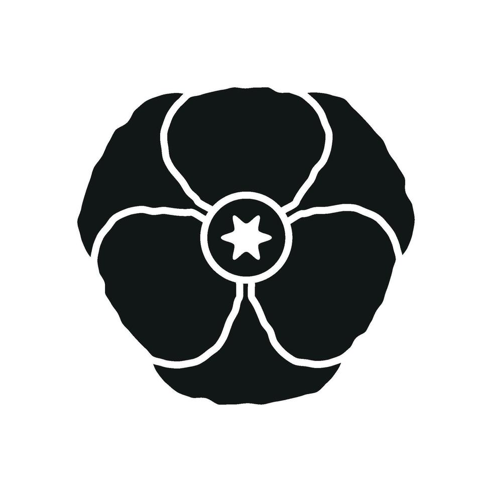Poppy Icon offers a bright and cheerful look, ideal for representing vitality, growth, and vibrant nature in garden projects or wellness branding vector