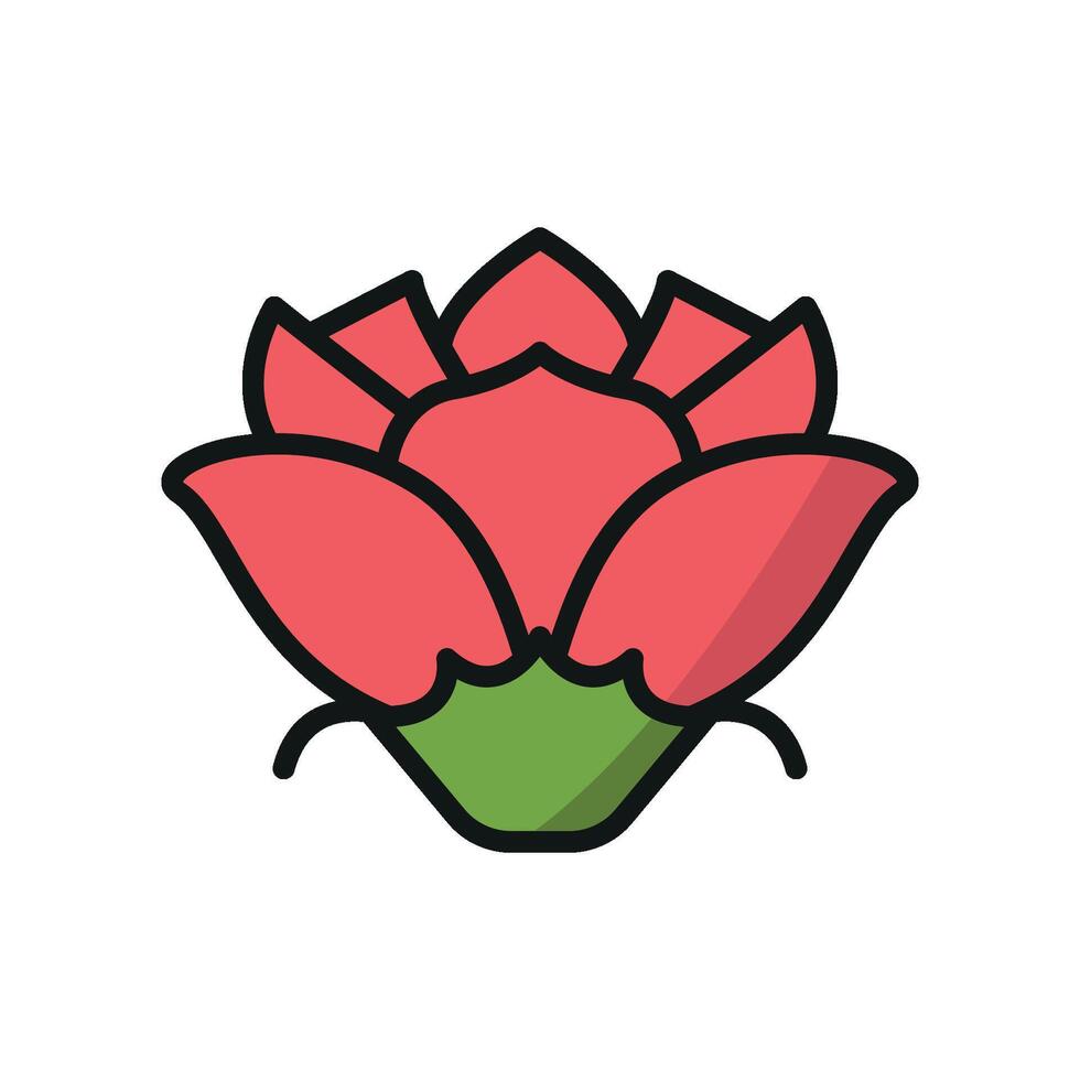 Rose Icon provides a simple and refined look, perfect for symbolizing purity, love, and grace in lifestyle or beauty-related branding vector