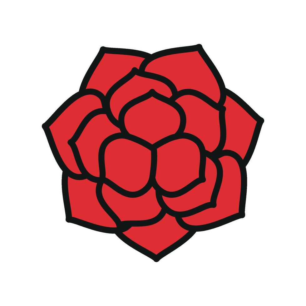Rose Icon provides a soft and delicate graphic, ideal for showcasing beauty, femininity, and grace in fashion or wellness branding vector