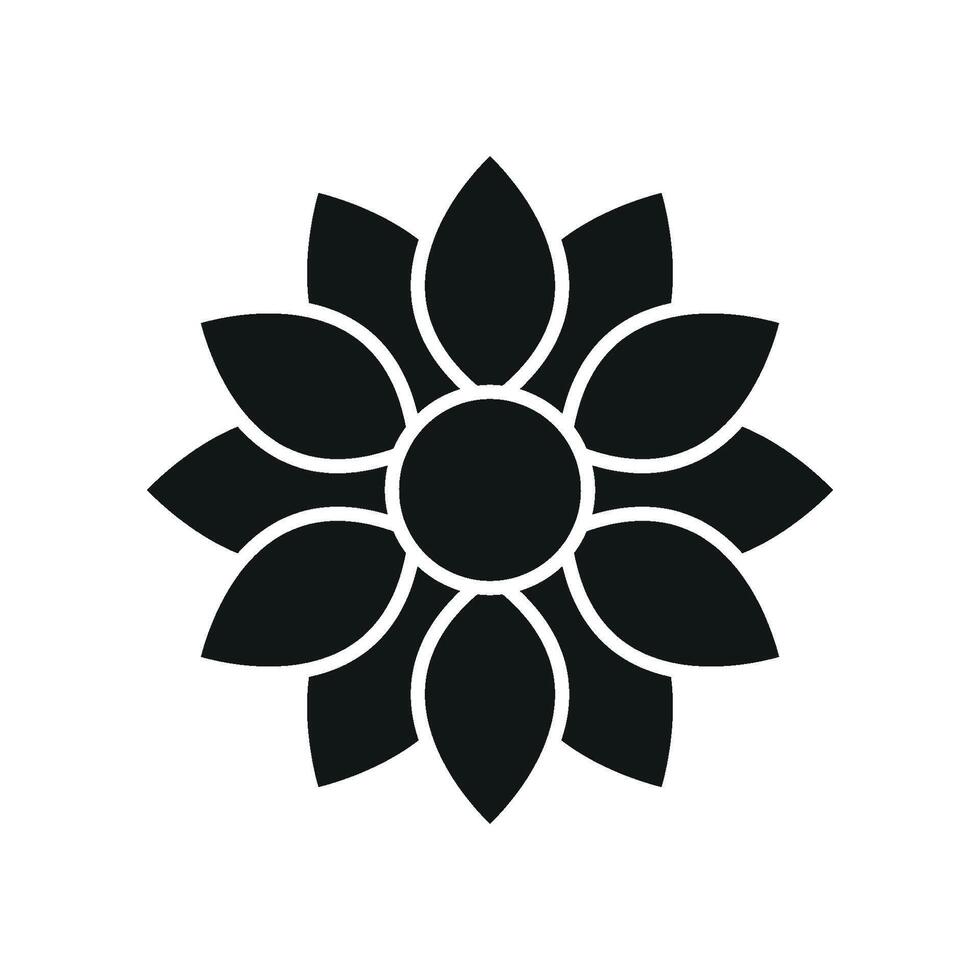 Sunflower Icon provides a soft and inviting look, ideal for representing joy, positivity, and sunshine in various branding campaigns vector