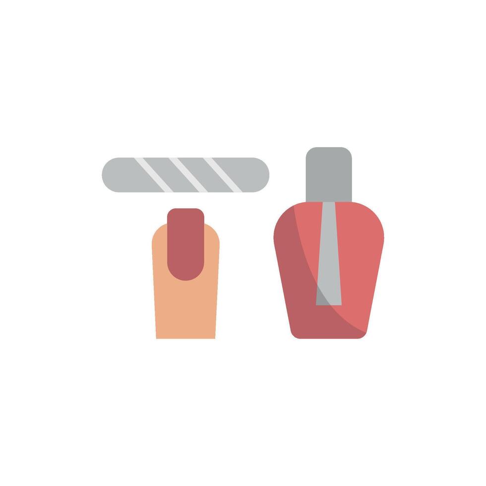 Nail Polish Bottle Set Icon provides a minimalistic and refined design, ideal for nail polish collections, beauty products, and cosmetic services vector