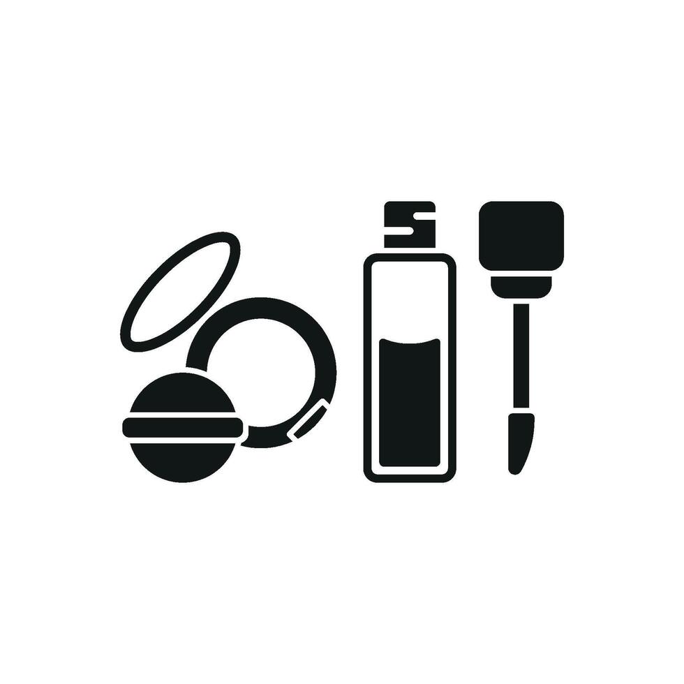 Powder Puff and Lipstick Icon is a vibrant and trendy graphic, ideal for beauty product promotions, makeup catalogs, and grooming platforms vector