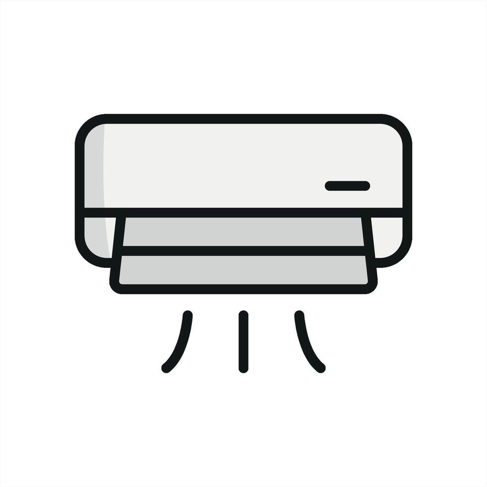 Air Conditioner Icon features a compact and efficient design, ideal for service businesses, product manuals, and home comfort-related projects vector