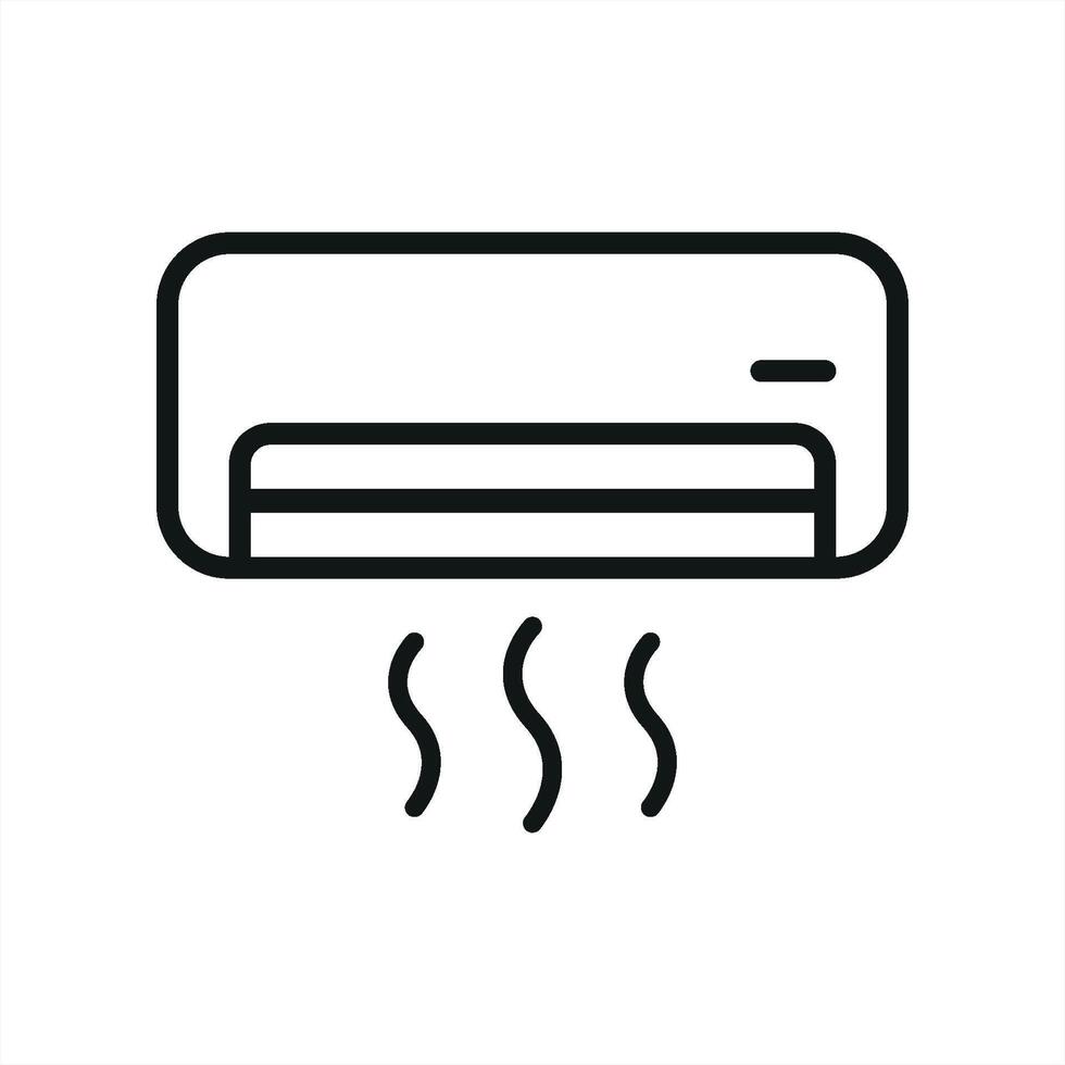Air Conditioner Icon provides a simple yet effective design, perfect for online stores, repair services, and home cooling systems vector