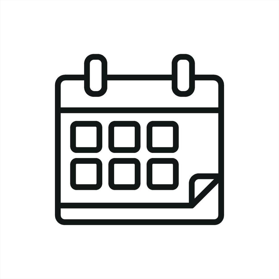 Calendar Icon offers a stylish and intuitive design, perfect for apps that help users track dates, appointments, and deadlines vector