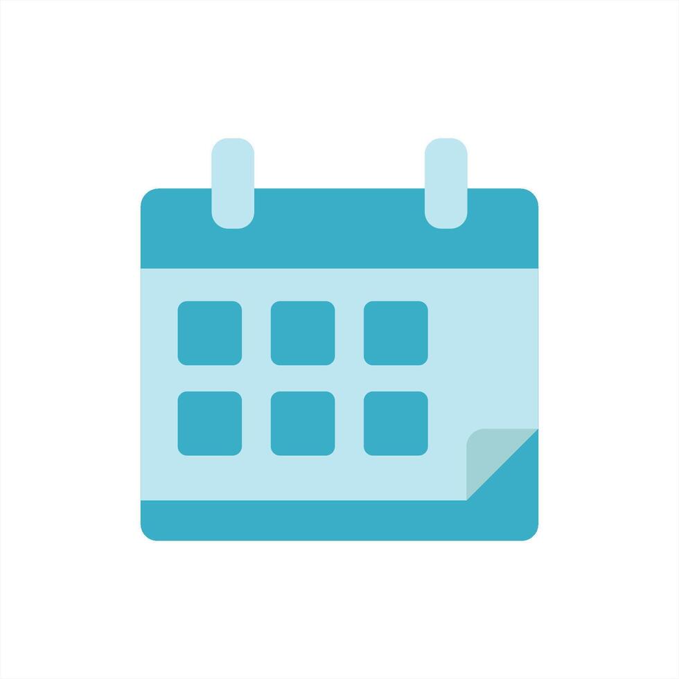 Calendar Icon features a clean and organized look, perfect for personal and work-related tasks, to-do lists, and event reminders vector