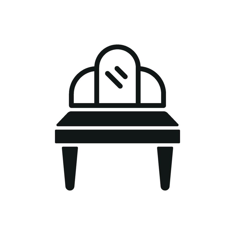 Dressing Table Icon is a versatile and trendy design, perfect for both modern and traditional bedroom decor vector